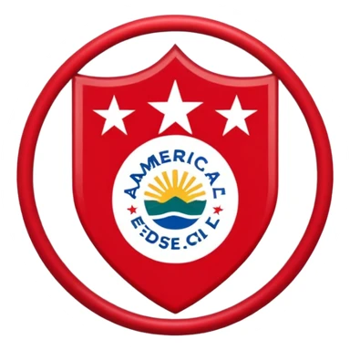 Hazme un emoji basado en el escudo del américa de cali sticker