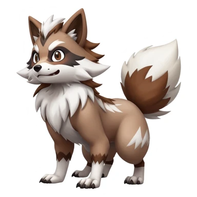 Zigzagoon-Furret-Lycanroc-Hybrid (Full body) sticker