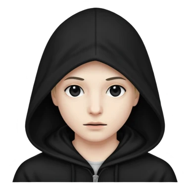 Scream white with black eyes and black hood sticker