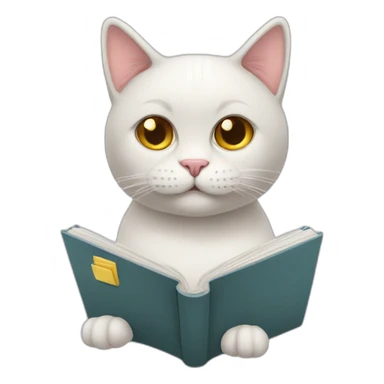 Psychological cat with notebook sticker