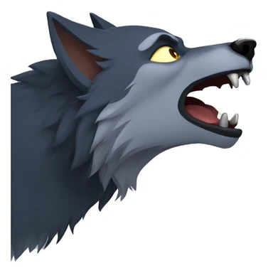 Werewolf howling sticker