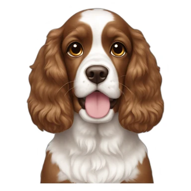 American cocker brown an white sticker