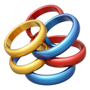 Colorful stacking rings sticker