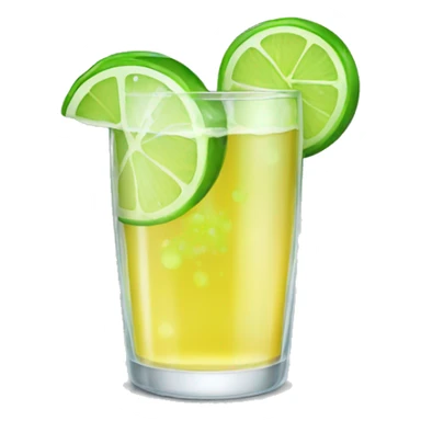 a fresh glass with sprite sticker