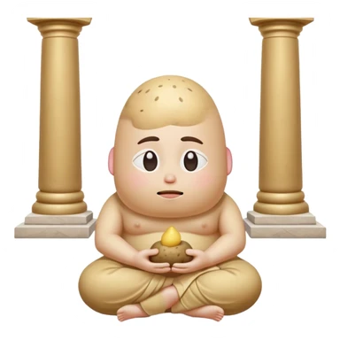 meditater potato temple sticker