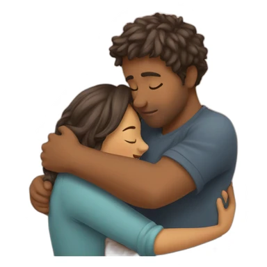 Hug and kiss   sticker