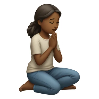 A girl praying sticker