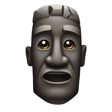 Moai emoji with 🦋 sticker