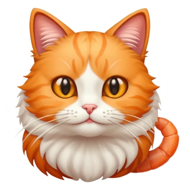 A un gato con cuerpo de gamba sticker