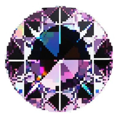 round cut pink sapphire gemstone with holographic sparkle effect sticker