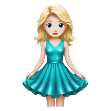 star wearing a turquoise dress sticker