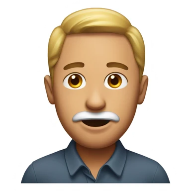 Man with an egg in his mouth sticker