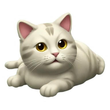 Cat rolling in cash at casino. He is rich.  sticker