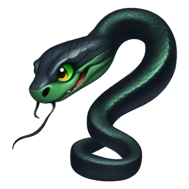 black snake with green eyes sticker