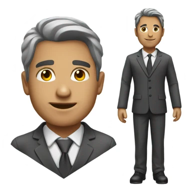 business man showing his product sticker