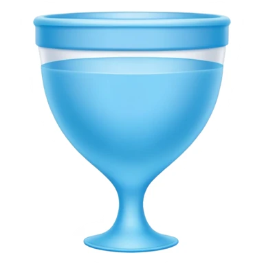 Blue menstrual cup sticker