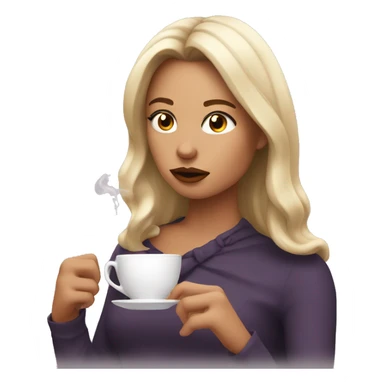 Bad girl sipping tea sticker