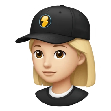  une casquette avec un logo businness sticker