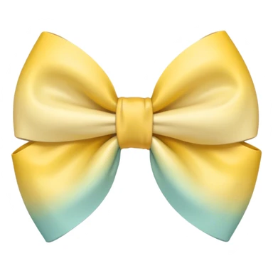 ombre pastel yellow bow sticker
