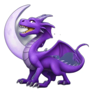 purpledragon up moon sticker
