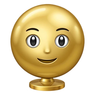 Globus in Gold sticker