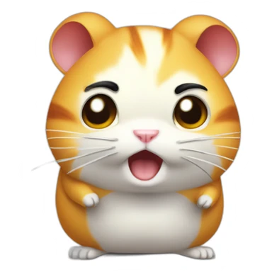 hamtaro cartoon very angry sticker