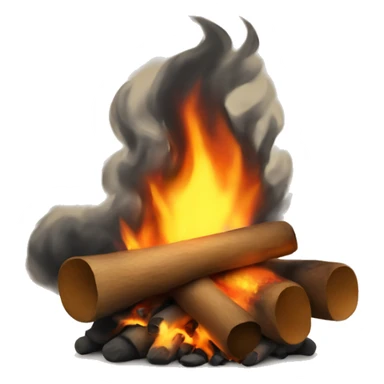 A shocked emoji sitting in fire sticker