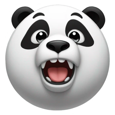 Panda holding his head in shock sticker