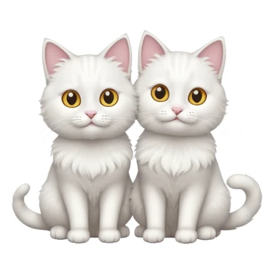 two white cats sticker