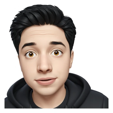 black haired boy indoors sticker