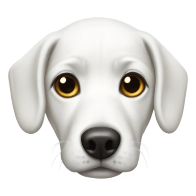 White dog with black spot sticker