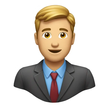 un homme assis derriere un bureau sticker