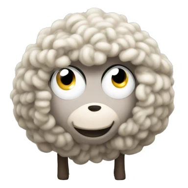 Curls of lamb's wool sticker