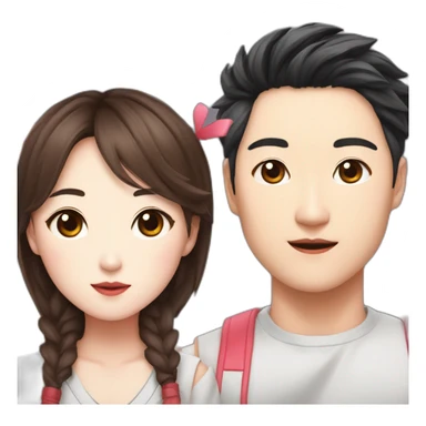 Joo jaekyung and kim dan jinx sticker