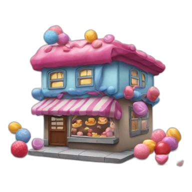 Une ville en bonbons sticker