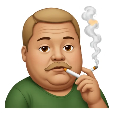 Fat guy and weed sticker