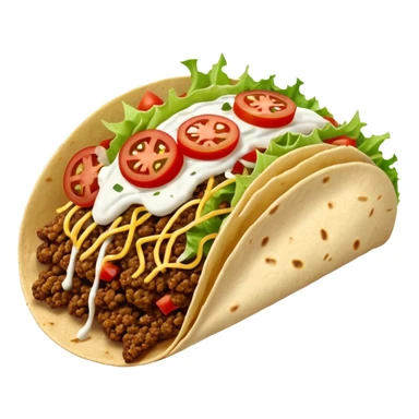 
Street food taco with toppings sticker