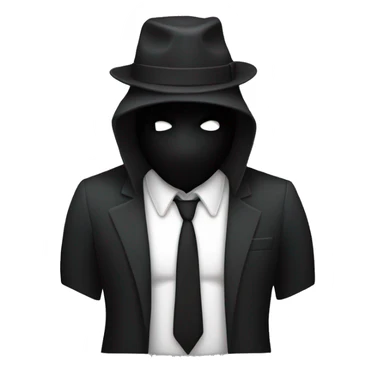 a member of the mafia that covers his face sticker