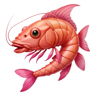 Humanoid Shrimp Riding a Fish Cow Hybrid  sticker