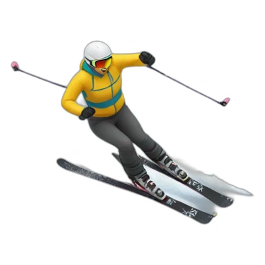 Skiing sticker