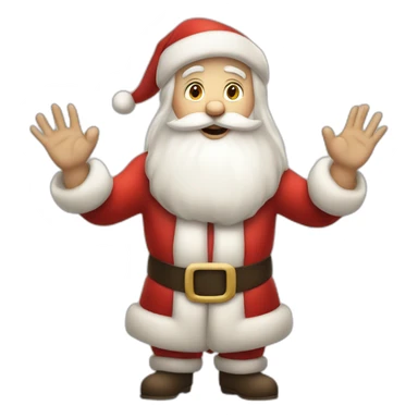 Full height Actively gesturing with hands pale skin Santa Claus sticker