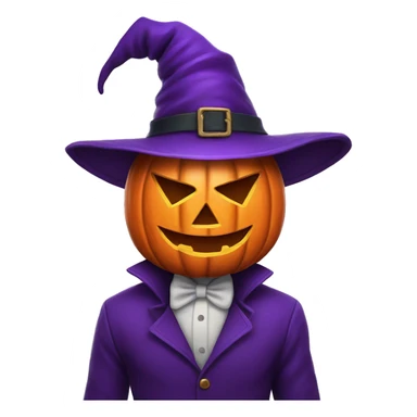 animated Purple jack o lantern  sticker