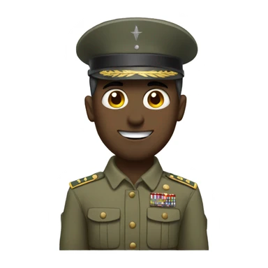 Soldier standing behind a general  sticker