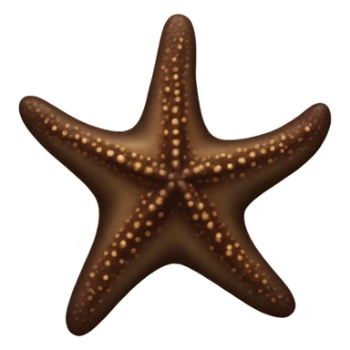 A large dark brown starfish sticker