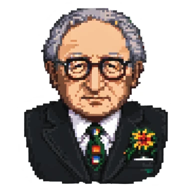 portrait of Henry Kissinger sticker