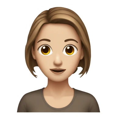 white girl brown hair opening third eye sticker