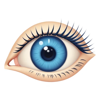 Blue eye with eyelashes sticker