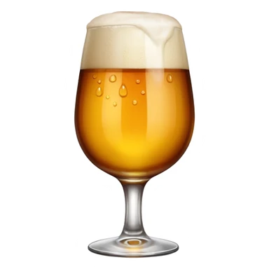 Beer glass with wine sticker