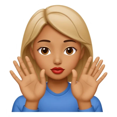 🤔 this hand pose with this 😗 face sticker