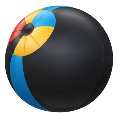 black beach ball sticker